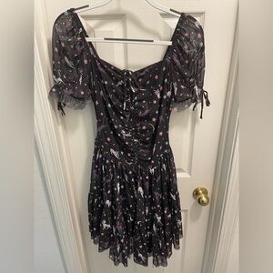 Blackmilk Sailor Moon Luna and Artemis and Stars Black Mesh Dress